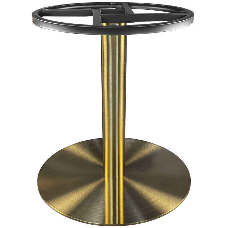 подстолье золотого цвета для большого круглого стола в ресторан или кафе